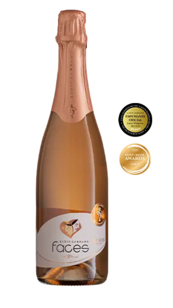 ESPUMANTE BRUT ROSE LIDIO CARRARO FACES DO BRASIL